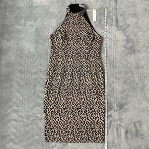 NWT Trina Turk Cheetah Halter Dress